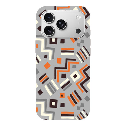 Etnik Shapes Lansman Model İçi Kadife Silikon Telefon Kılıfı