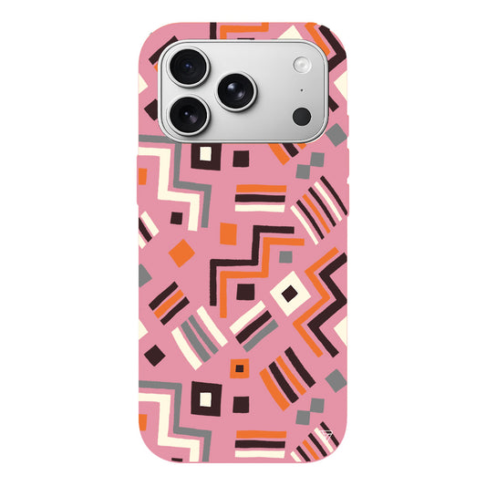 Etnik Shapes Lansman Model İçi Kadife Silikon Telefon Kılıfı