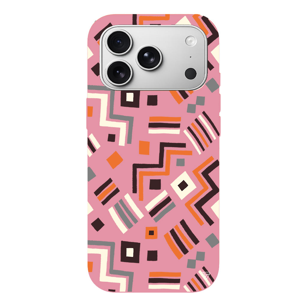 Etnik Shapes Lansman Model İçi Kadife Silikon Telefon Kılıfı