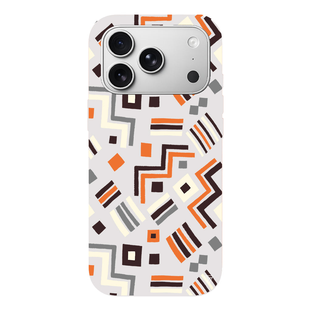 Etnik Shapes Lansman Model İçi Kadife Silikon Telefon Kılıfı