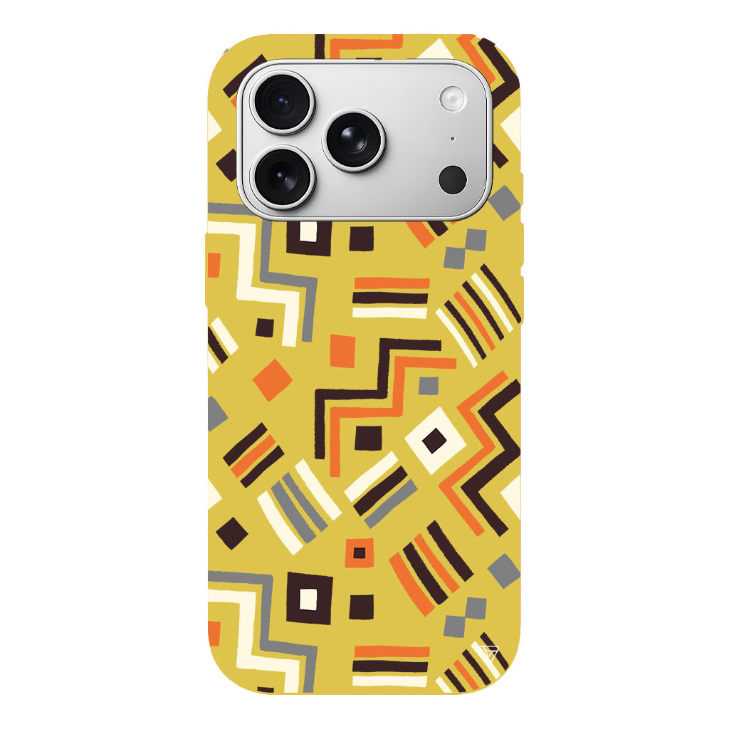 Etnik Shapes Lansman Model İçi Kadife Silikon Telefon Kılıfı