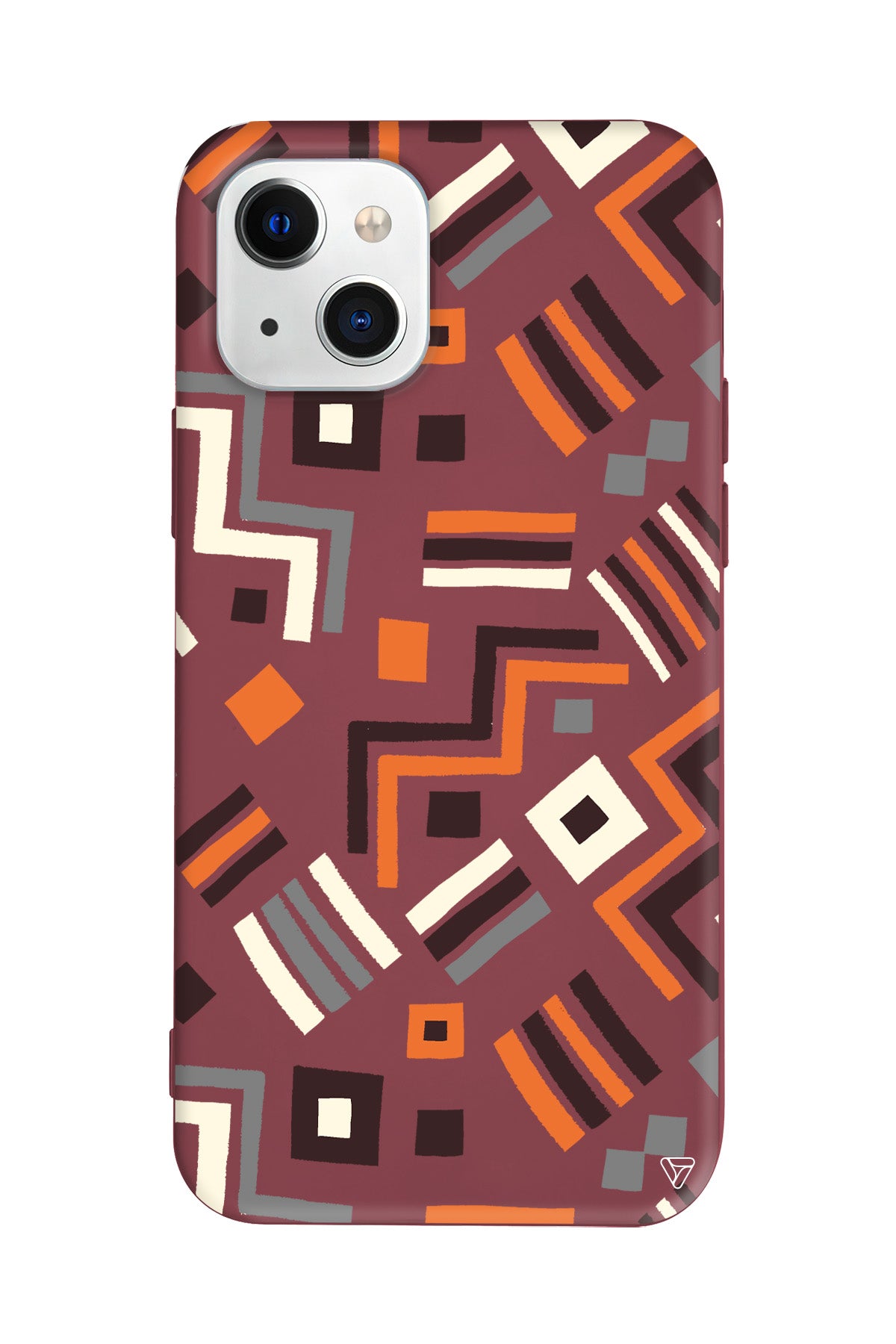 Etnik Shapes Lansman Model İçi Kadife Silikon Telefon Kılıfı