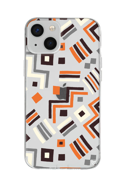 Etnik Shapes Lansman Model İçi Kadife Silikon Telefon Kılıfı