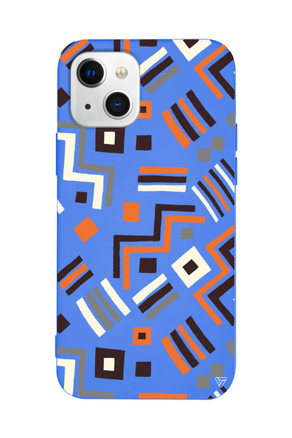 Etnik Shapes Lansman Model İçi Kadife Silikon Telefon Kılıfı