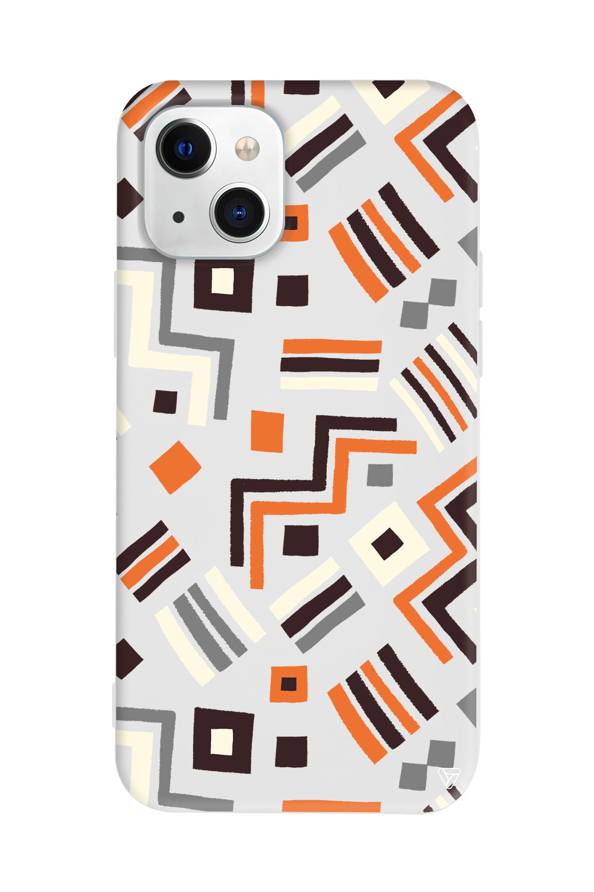 Etnik Shapes Lansman Model İçi Kadife Silikon Telefon Kılıfı