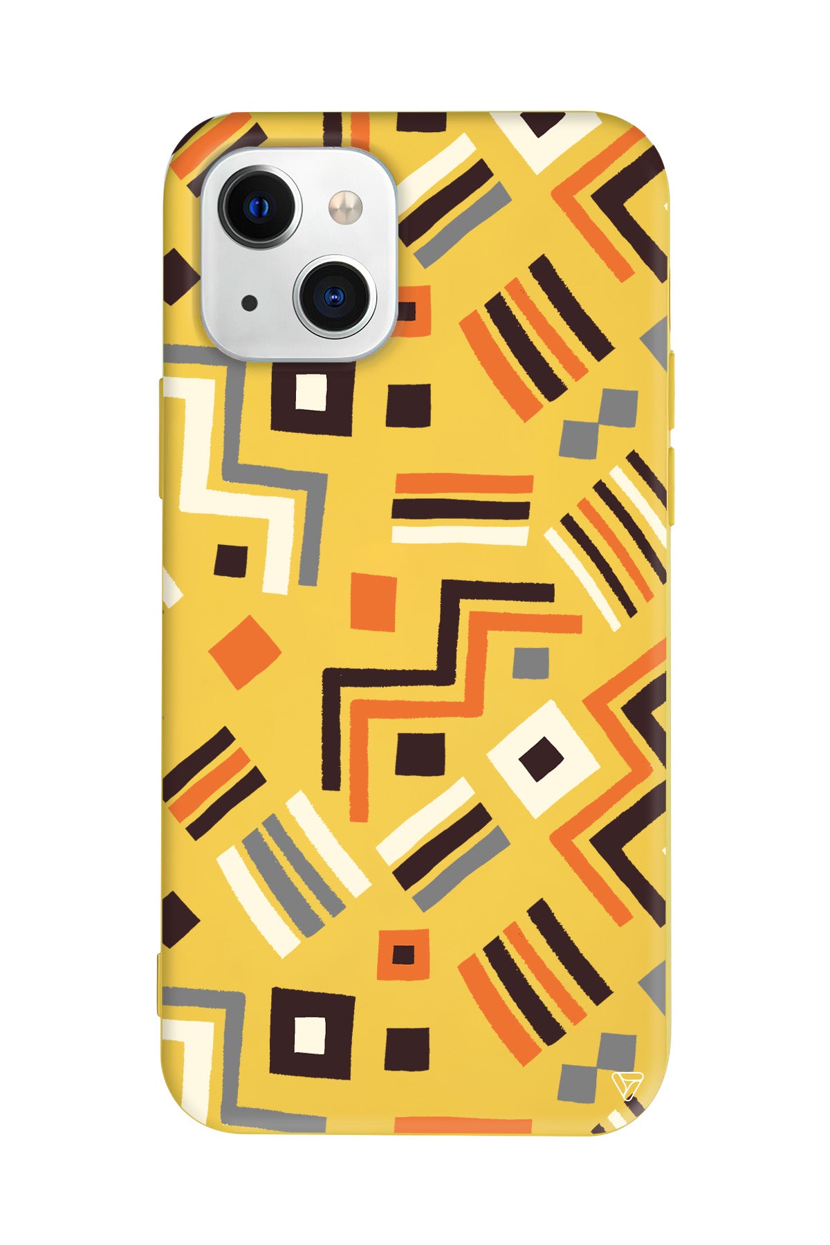 Etnik Shapes Lansman Model İçi Kadife Silikon Telefon Kılıfı