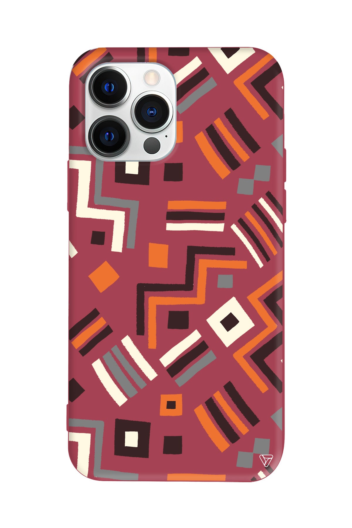 Etnik Shapes Lansman Model İçi Kadife Silikon Telefon Kılıfı