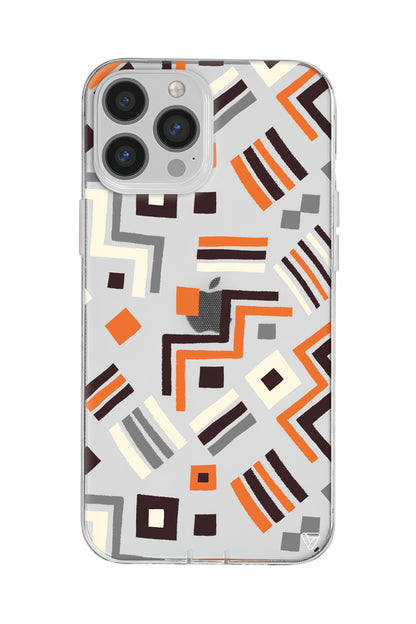 Etnik Shapes Lansman Model İçi Kadife Silikon Telefon Kılıfı