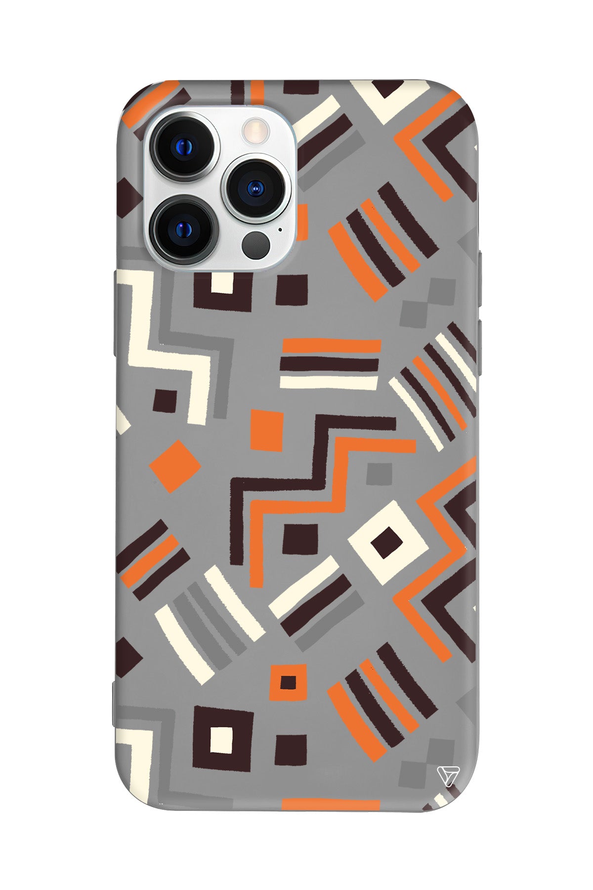 Etnik Shapes Lansman Model İçi Kadife Silikon Telefon Kılıfı