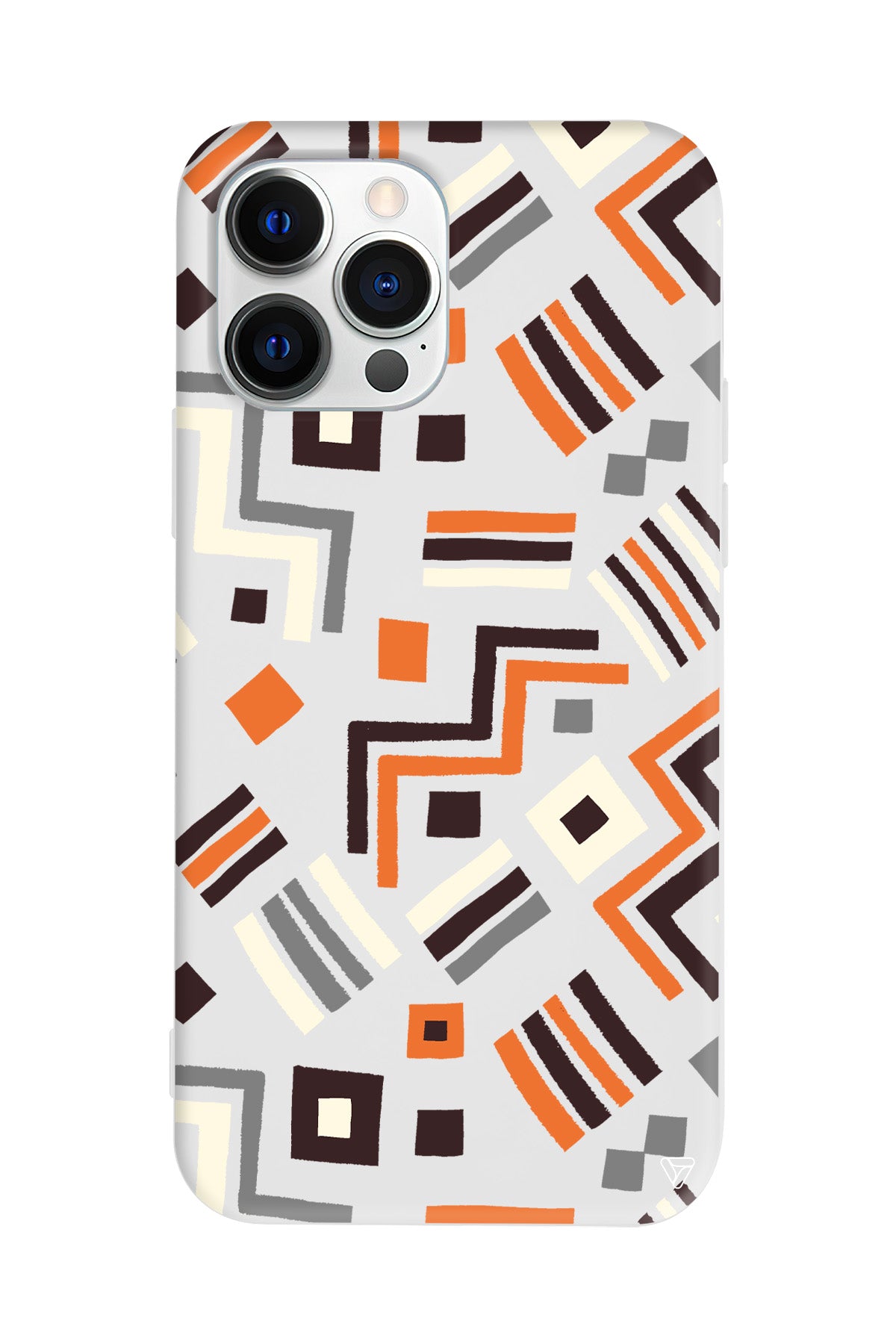 Etnik Shapes Lansman Model İçi Kadife Silikon Telefon Kılıfı