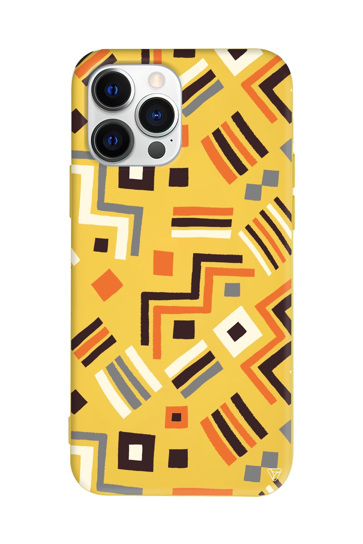 Etnik Shapes Lansman Model İçi Kadife Silikon Telefon Kılıfı