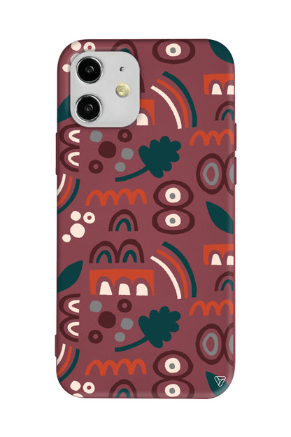 Etnik Shapes 2 Lansman Model İçi Kadife Silikon Telefon Kılıfı