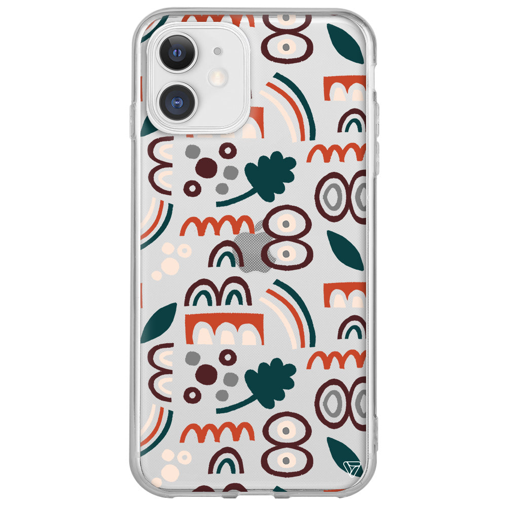 Etnik Shapes 2 Lansman Model İçi Kadife Silikon Telefon Kılıfı