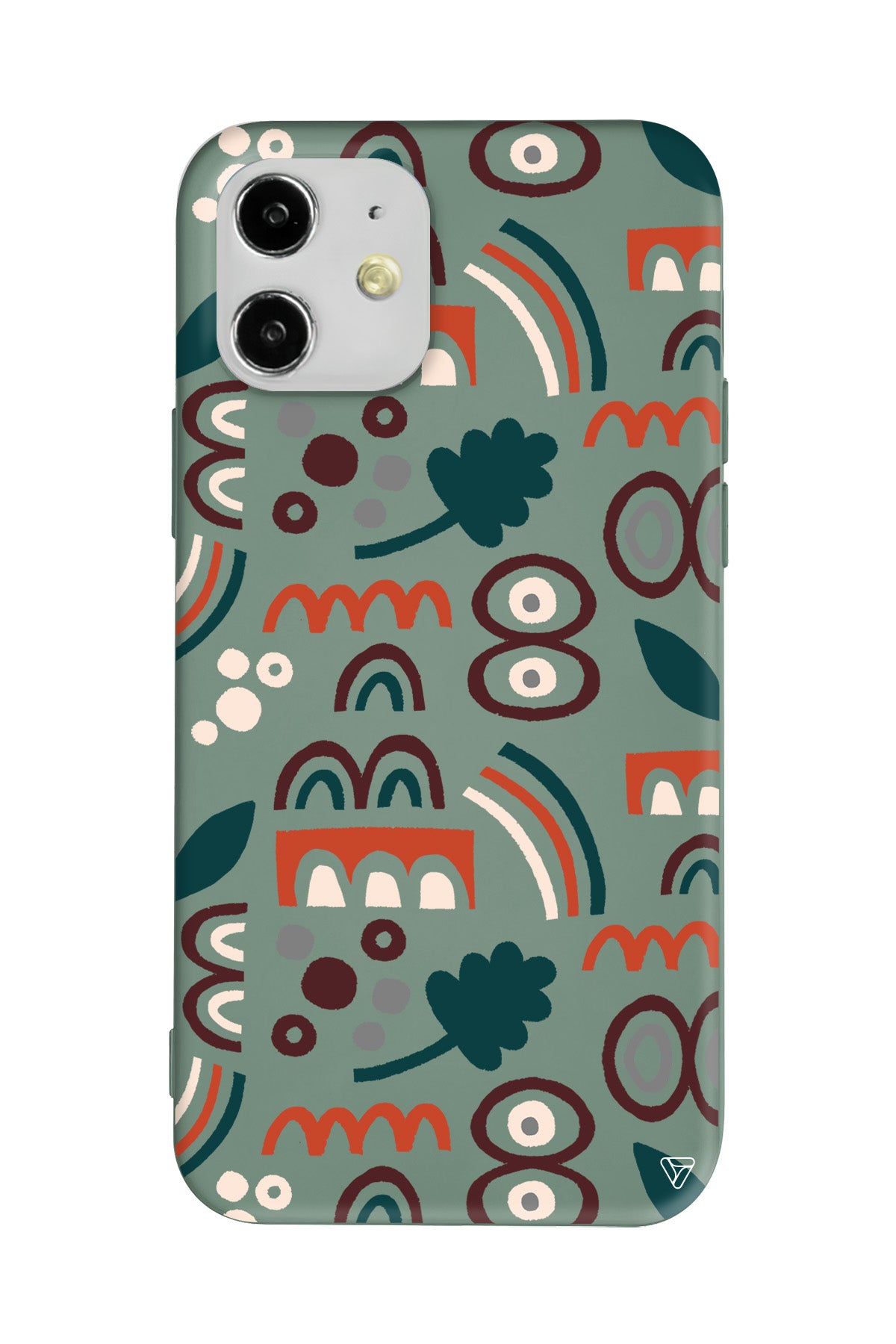 Etnik Shapes 2 Lansman Model İçi Kadife Silikon Telefon Kılıfı