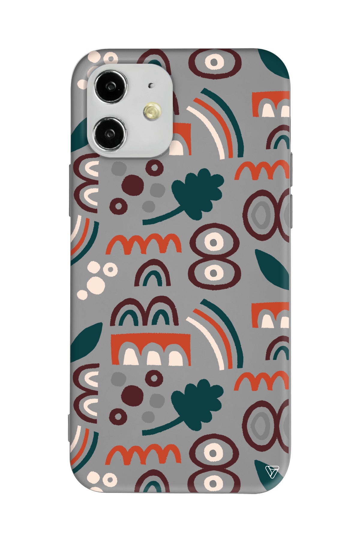 Etnik Shapes 2 Lansman Model İçi Kadife Silikon Telefon Kılıfı