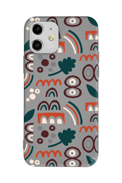 Etnik Shapes 2 Lansman Model İçi Kadife Silikon Telefon Kılıfı