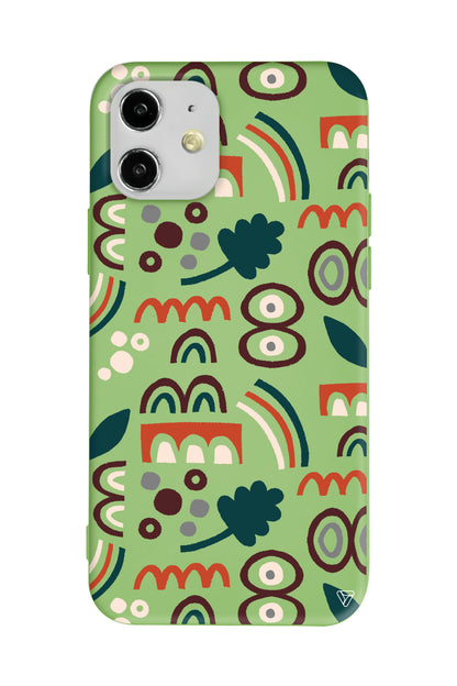 Etnik Shapes 2 Lansman Model İçi Kadife Silikon Telefon Kılıfı