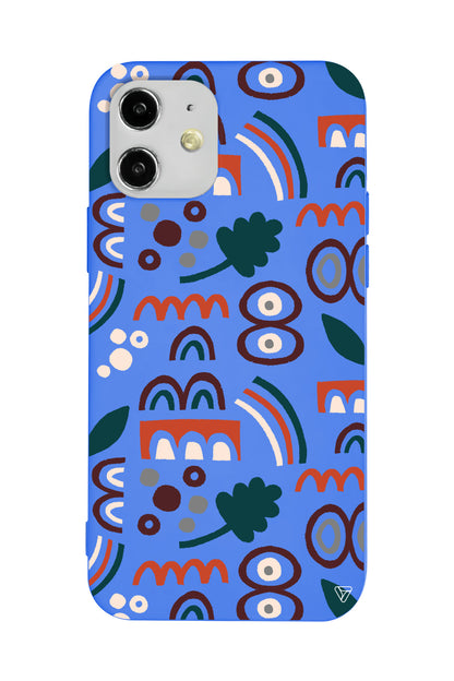 Etnik Shapes 2 Lansman Model İçi Kadife Silikon Telefon Kılıfı