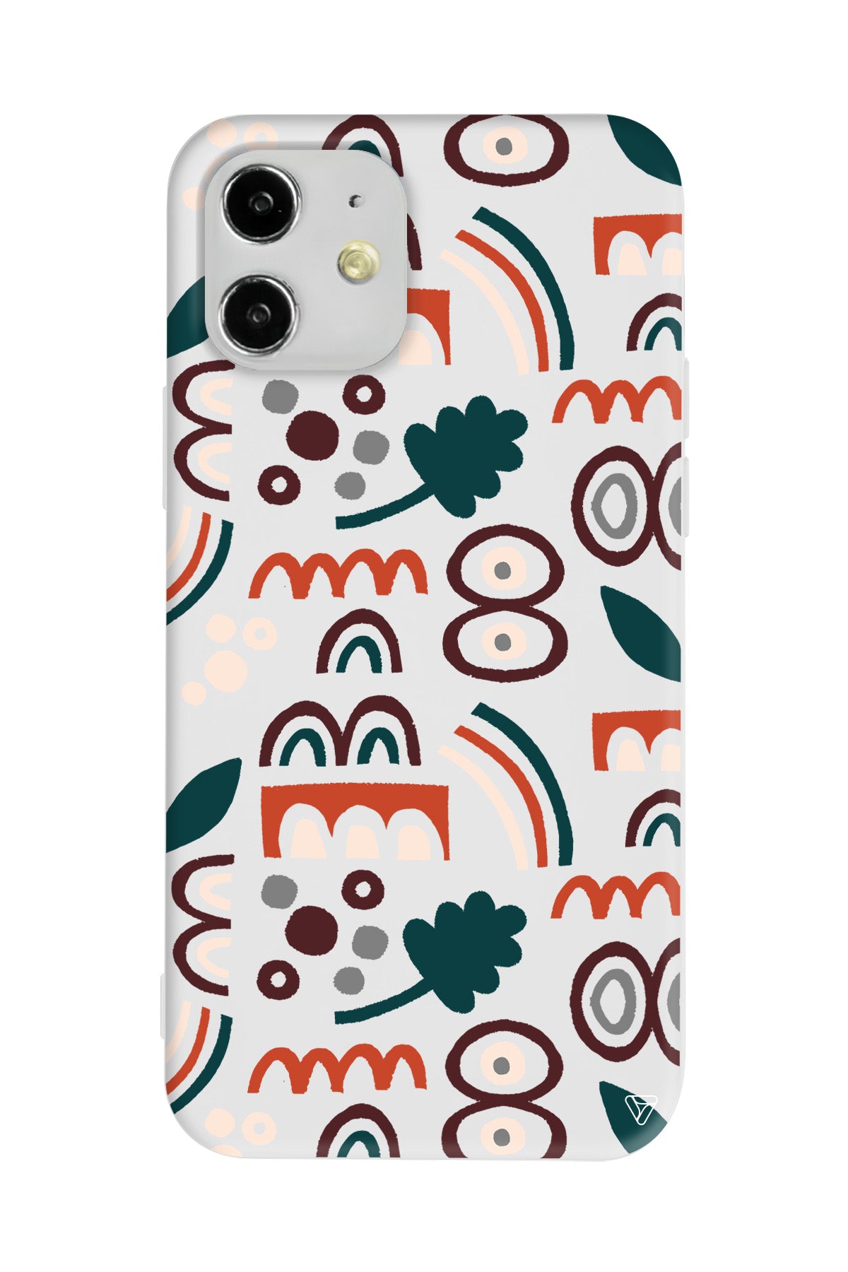 Etnik Shapes 2 Lansman Model İçi Kadife Silikon Telefon Kılıfı