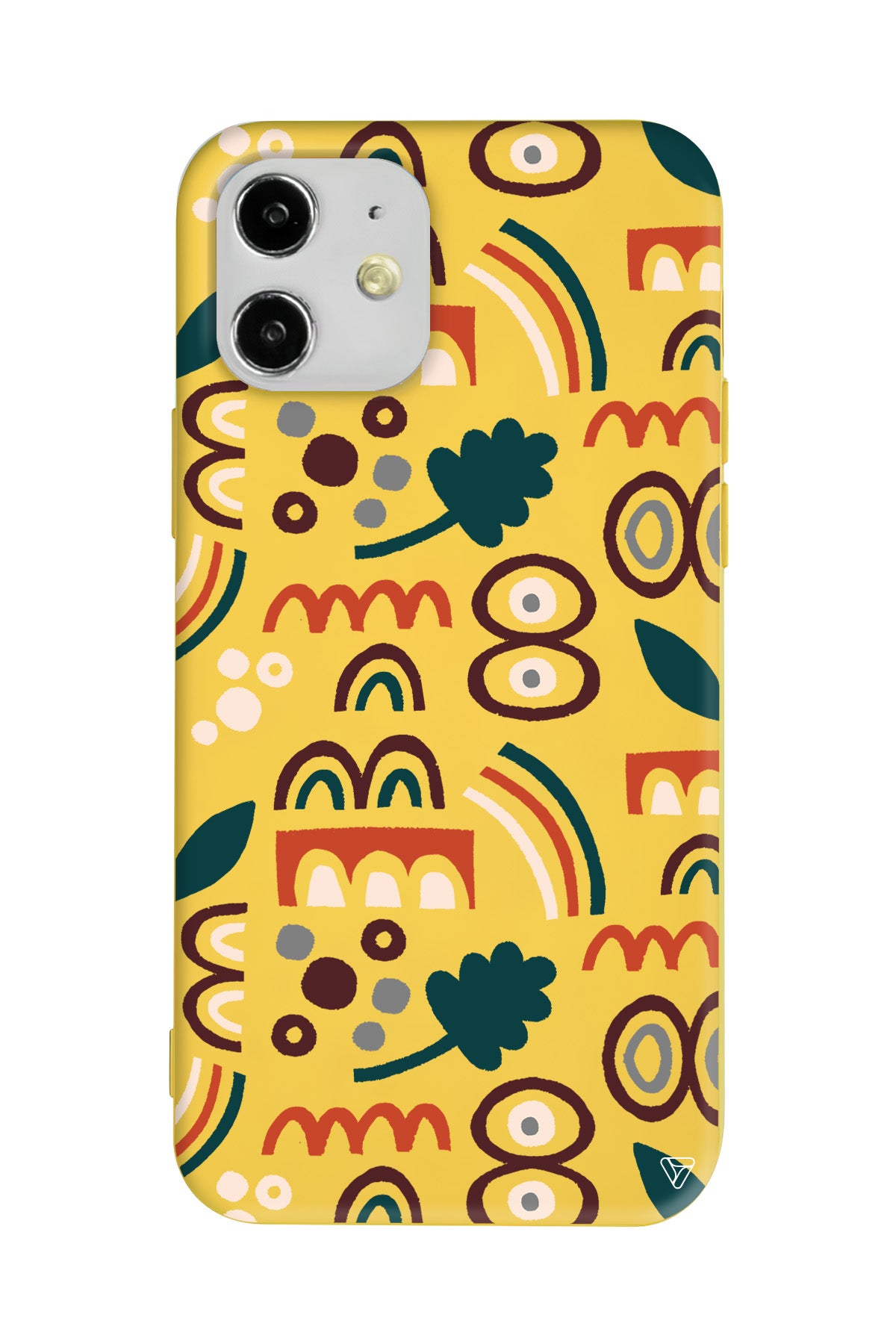 Etnik Shapes 2 Lansman Model İçi Kadife Silikon Telefon Kılıfı