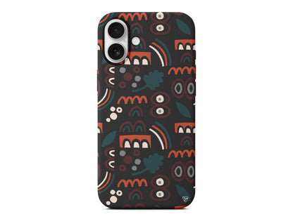 Etnik Shapes 2 Lansman Model İçi Kadife Silikon Telefon Kılıfı