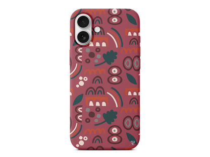 Etnik Shapes 2 Lansman Model İçi Kadife Silikon Telefon Kılıfı