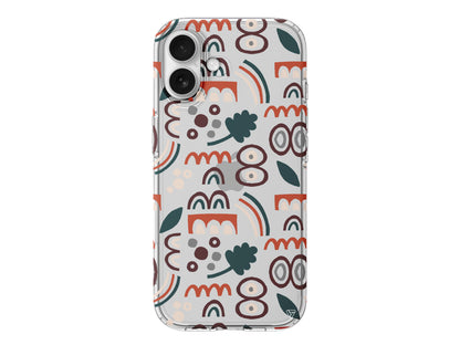 Etnik Shapes 2 Lansman Model İçi Kadife Silikon Telefon Kılıfı