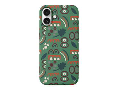 Etnik Shapes 2 Lansman Model İçi Kadife Silikon Telefon Kılıfı – Plus Serisine Özel