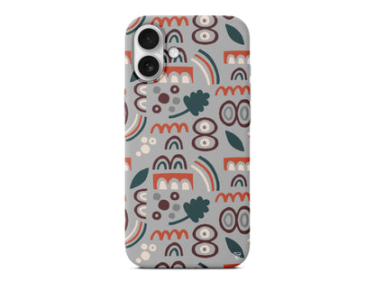 Etnik Shapes 2 Lansman Model İçi Kadife Silikon Telefon Kılıfı