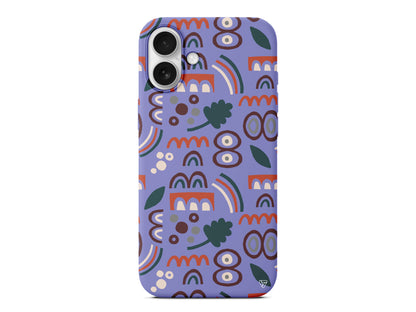 Etnik Shapes 2 Lansman Model İçi Kadife Silikon Telefon Kılıfı