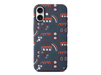 Etnik Shapes 2 Lansman Model İçi Kadife Silikon Telefon Kılıfı