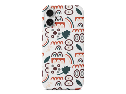 Etnik Shapes 2 Lansman Model İçi Kadife Silikon Telefon Kılıfı