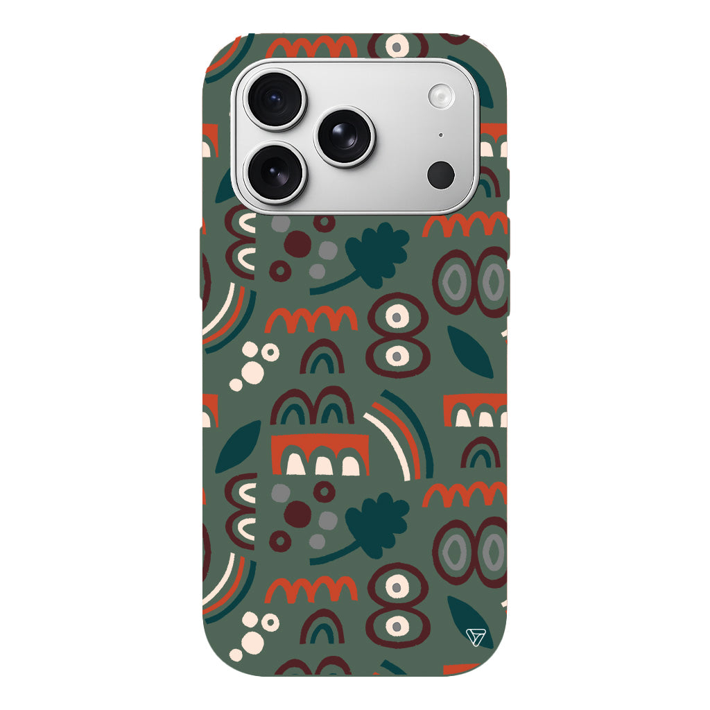 Etnik Shapes 2 Lansman Model İçi Kadife Silikon Telefon Kılıfı