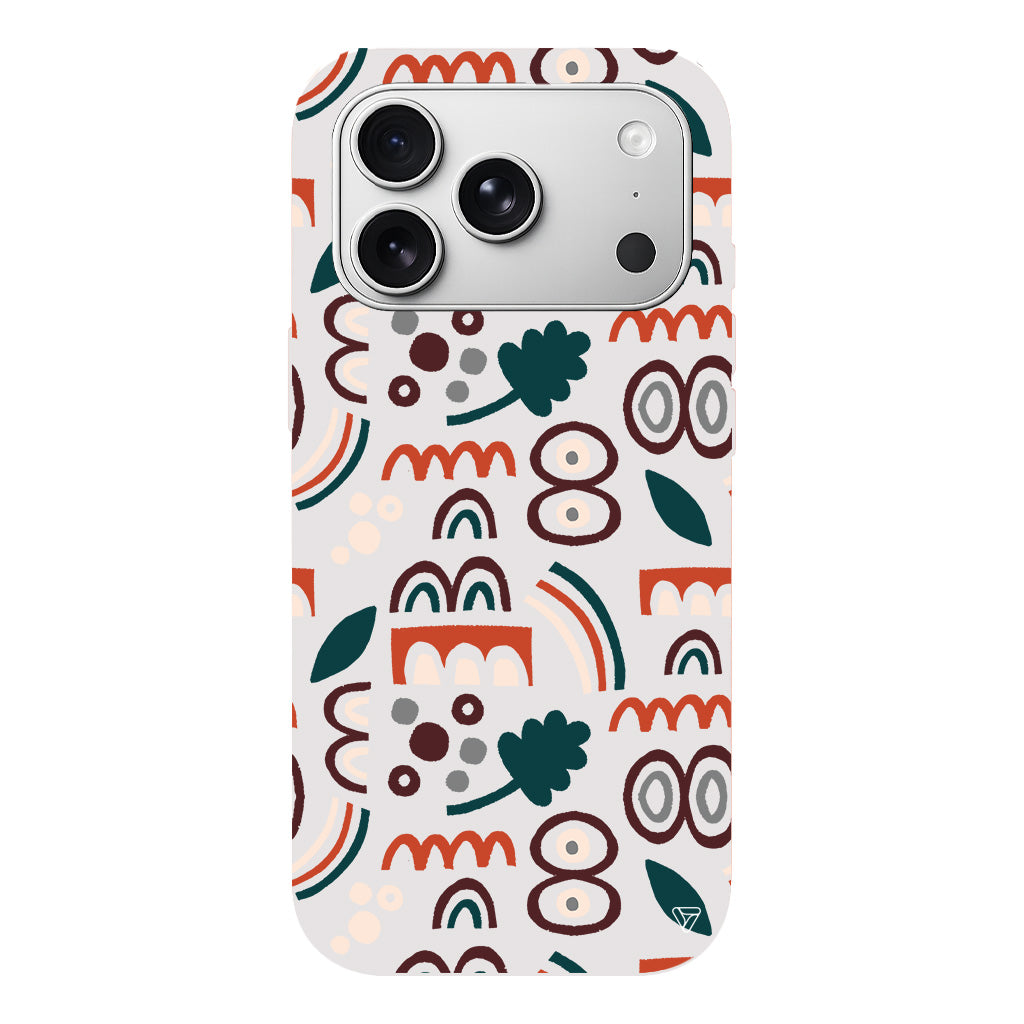 Etnik Shapes 2 Lansman Model İçi Kadife Silikon Telefon Kılıfı