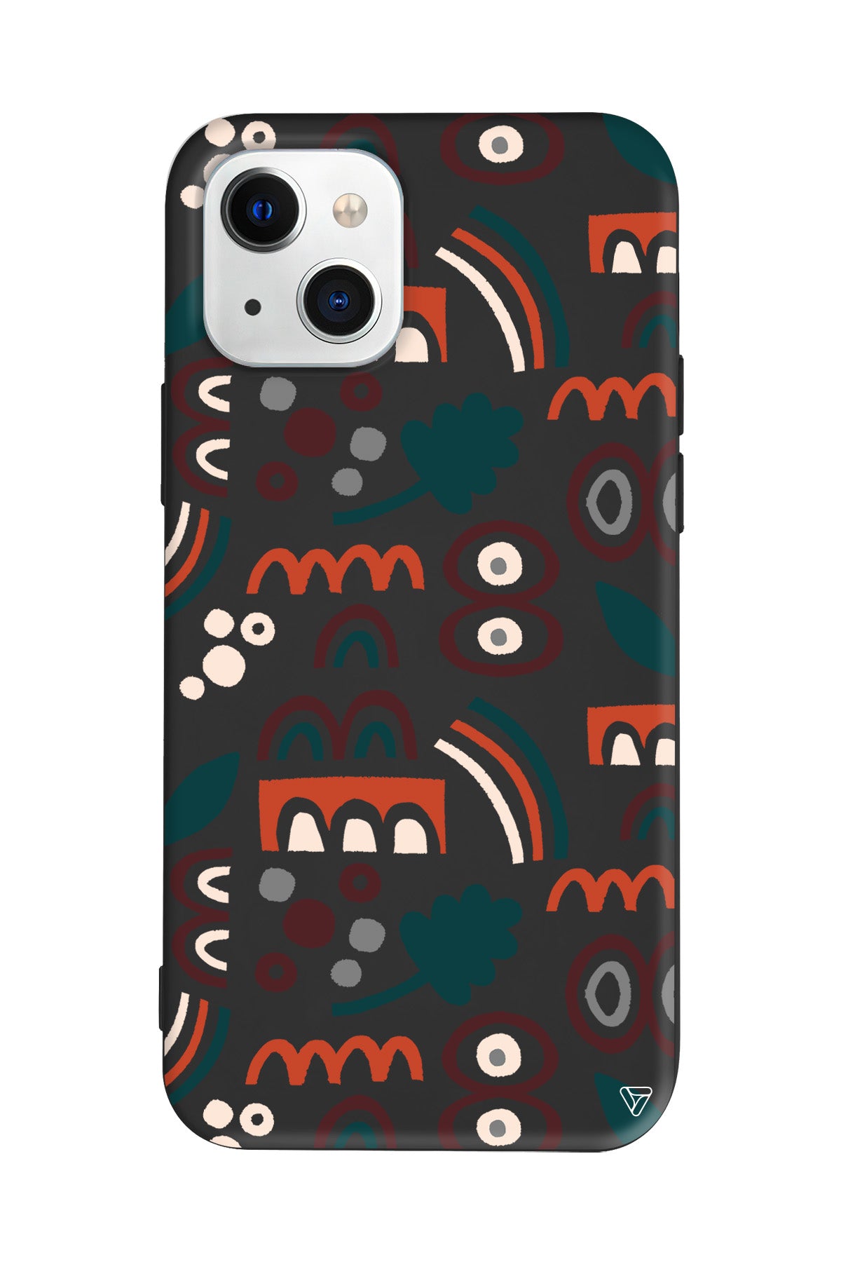 Etnik Shapes 2 Lansman Model İçi Kadife Silikon Telefon Kılıfı