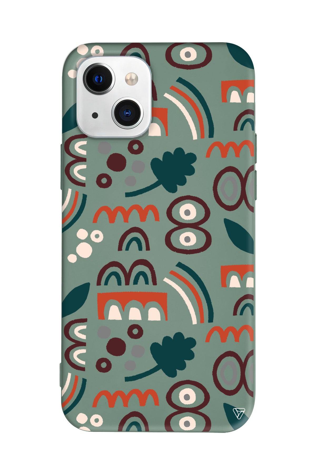 Etnik Shapes 2 Lansman Model İçi Kadife Silikon Telefon Kılıfı