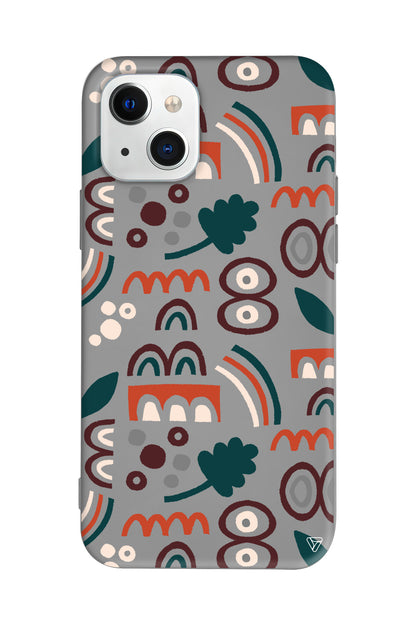 Etnik Shapes 2 Lansman Model İçi Kadife Silikon Telefon Kılıfı