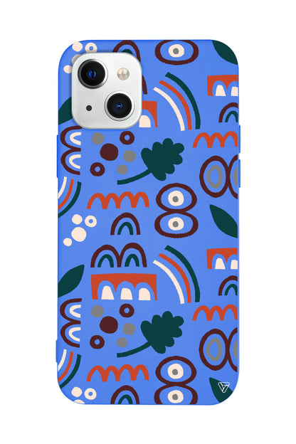 Etnik Shapes 2 Lansman Model İçi Kadife Silikon Telefon Kılıfı – Plus Serisine Özel