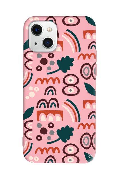 Etnik Shapes 2 Lansman Model İçi Kadife Silikon Telefon Kılıfı