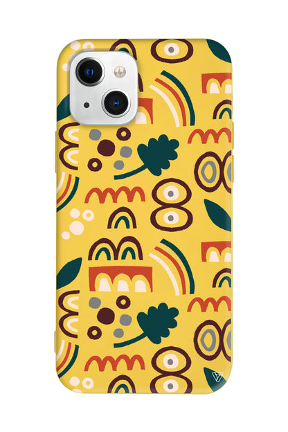 Etnik Shapes 2 Lansman Model İçi Kadife Silikon Telefon Kılıfı – Plus Serisine Özel