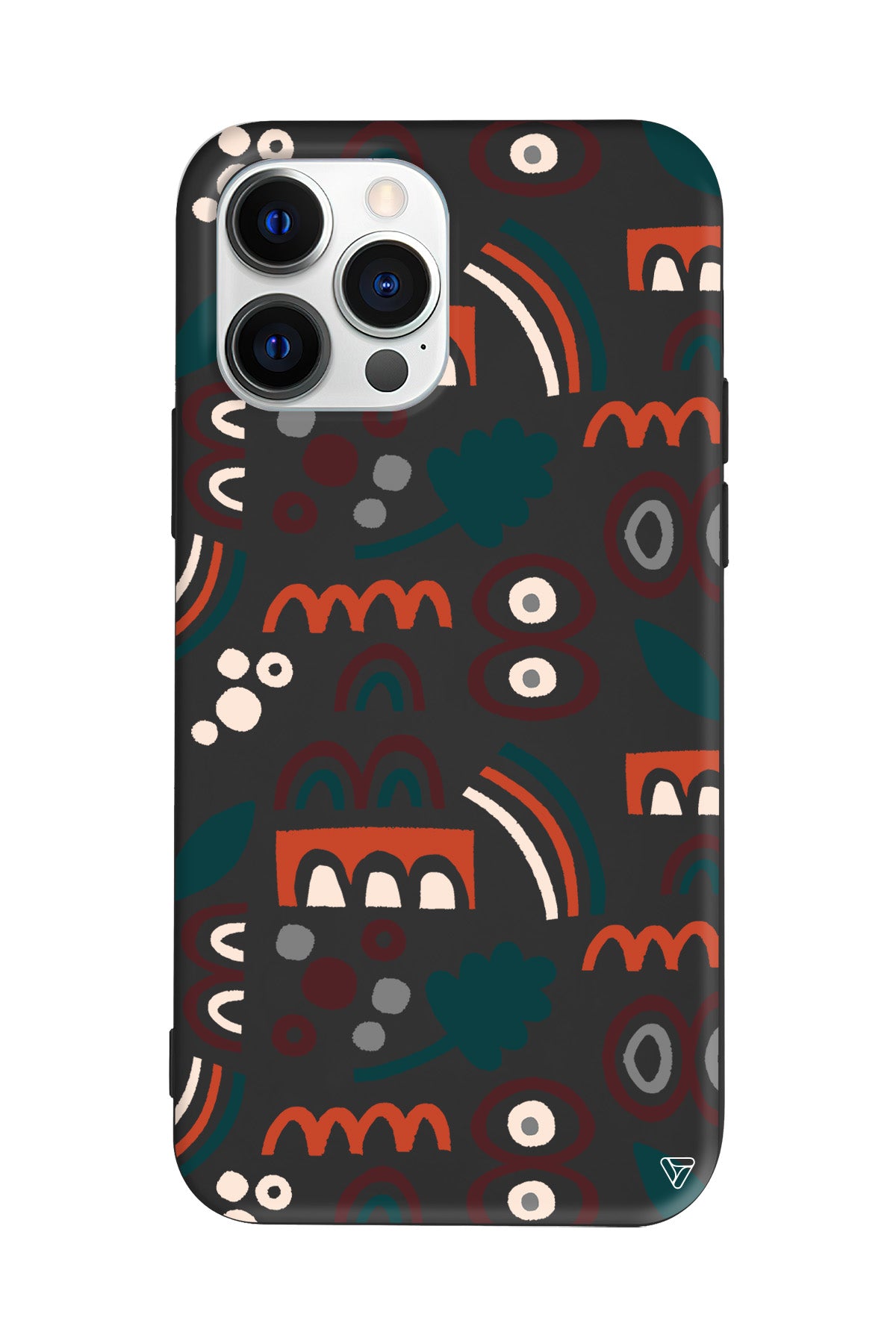 Etnik Shapes 2 Lansman Model İçi Kadife Silikon Telefon Kılıfı