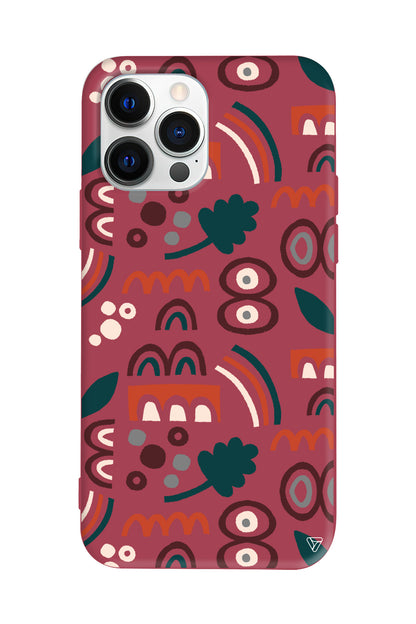 Etnik Shapes 2 Lansman Model İçi Kadife Silikon Telefon Kılıfı