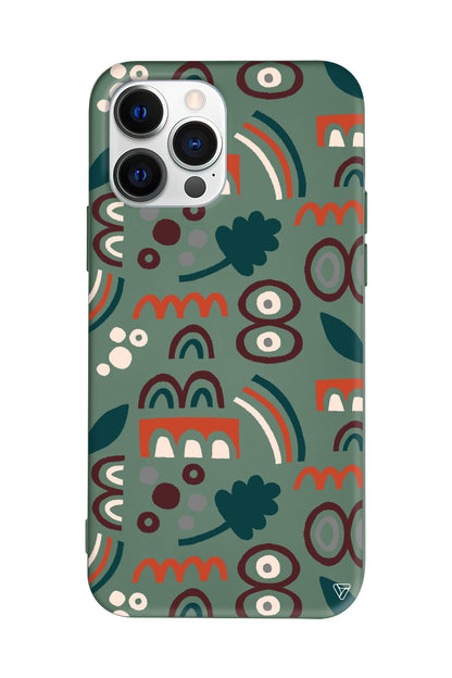 Etnik Shapes 2 Lansman Model İçi Kadife Silikon Telefon Kılıfı