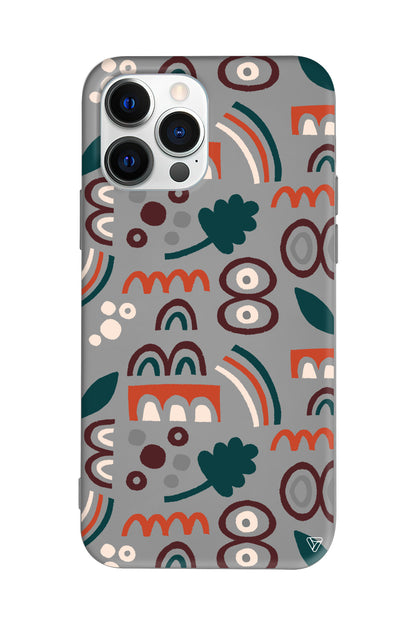 Etnik Shapes 2 Lansman Model İçi Kadife Silikon Telefon Kılıfı