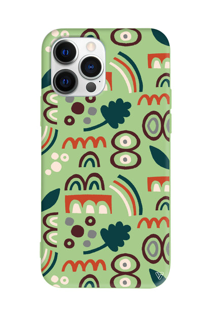 Etnik Shapes 2 Lansman Model İçi Kadife Silikon Telefon Kılıfı