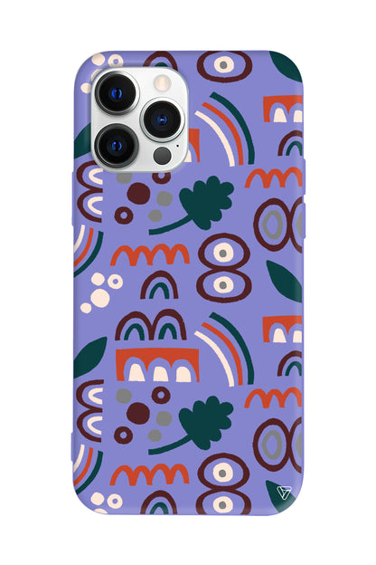 Etnik Shapes 2 Lansman Model İçi Kadife Silikon Telefon Kılıfı