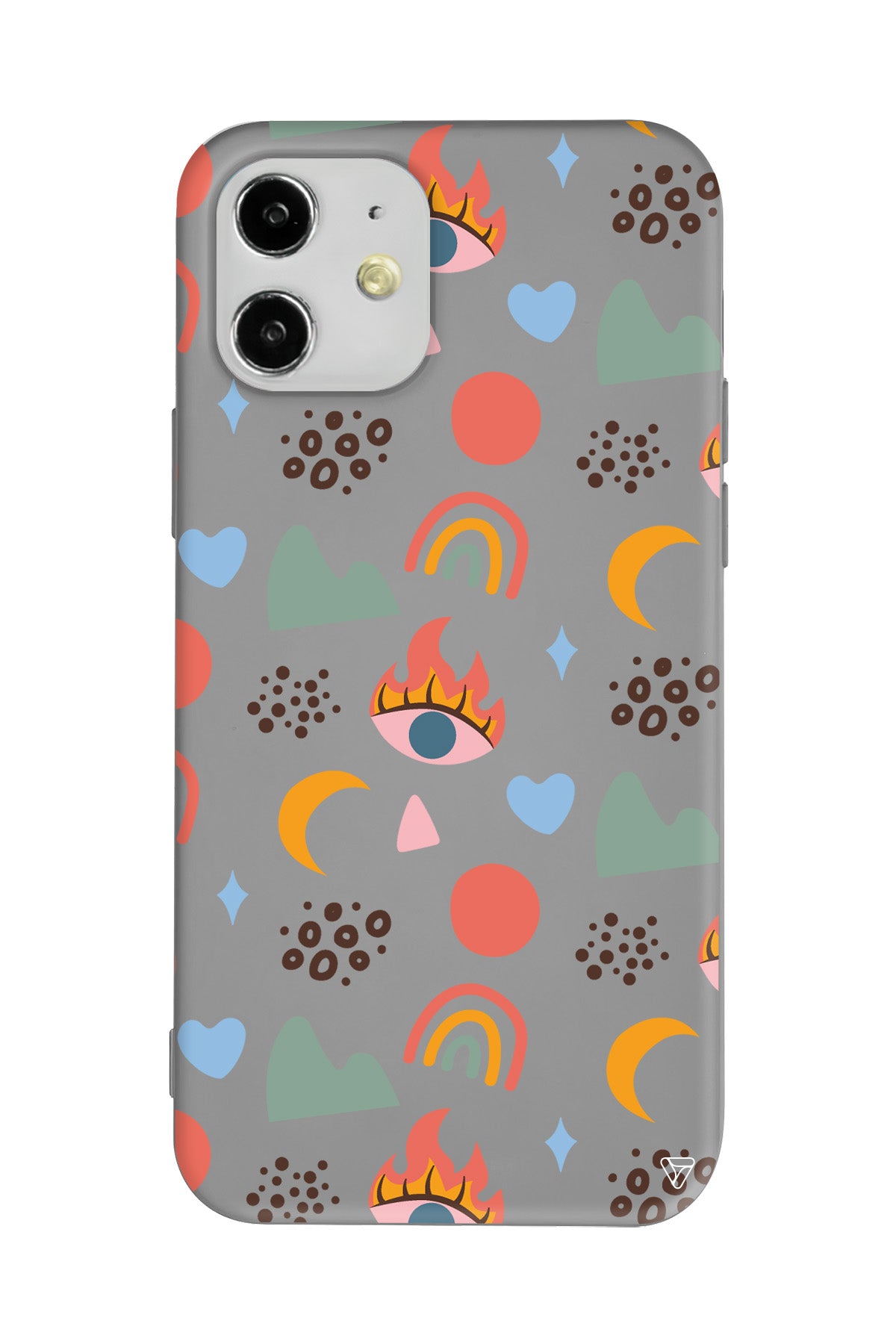 Eyes Moon Lansman Model İçi Kadife Silikon Telefon Kılıfı