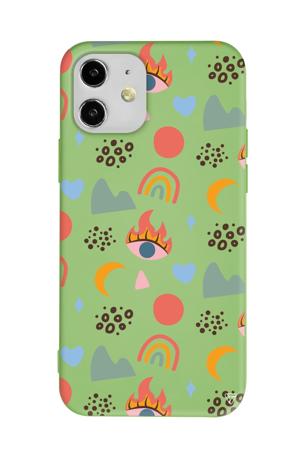 Eyes Moon Lansman Model İçi Kadife Silikon Telefon Kılıfı