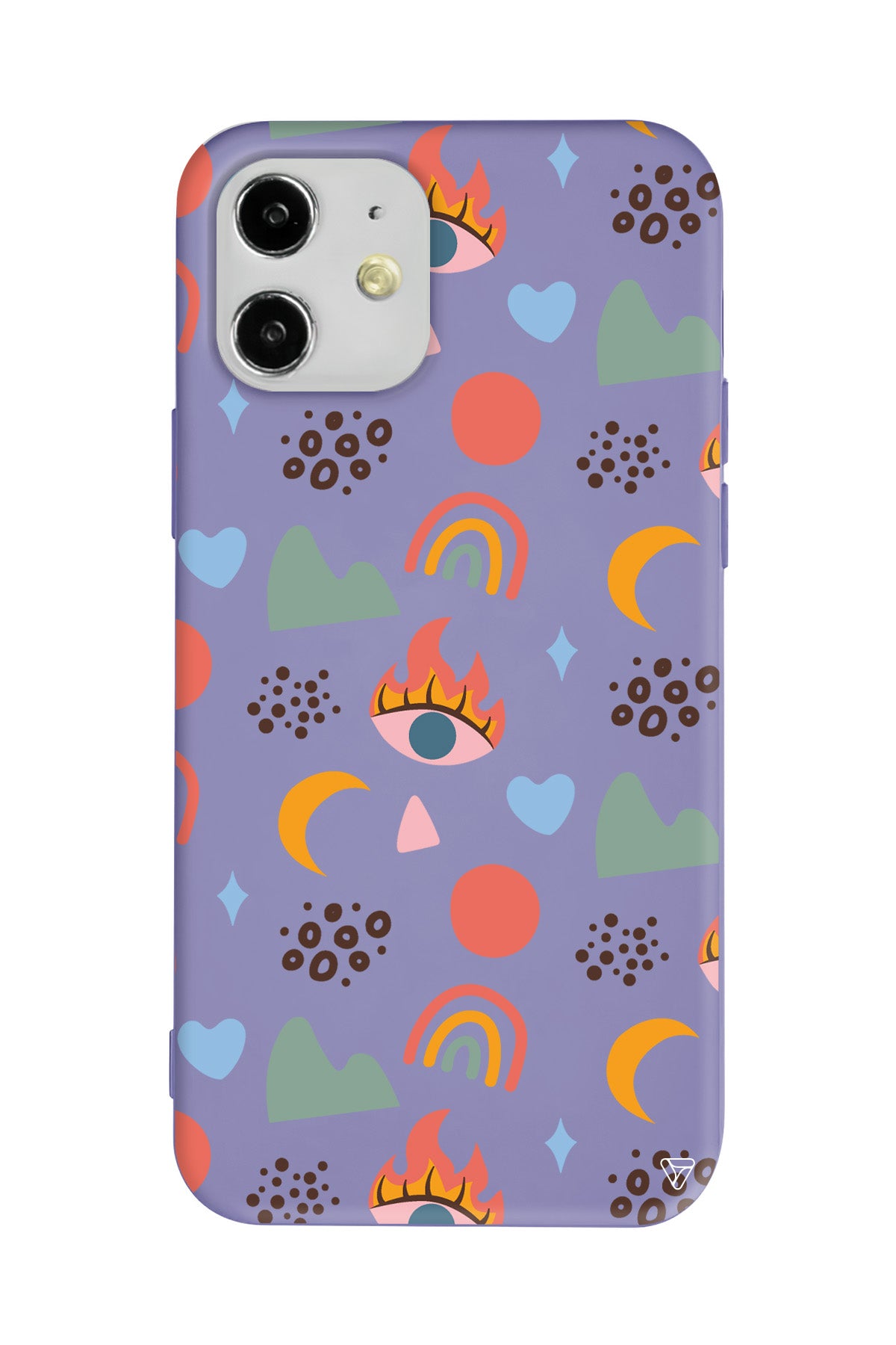 Eyes Moon Lansman Model İçi Kadife Silikon Telefon Kılıfı