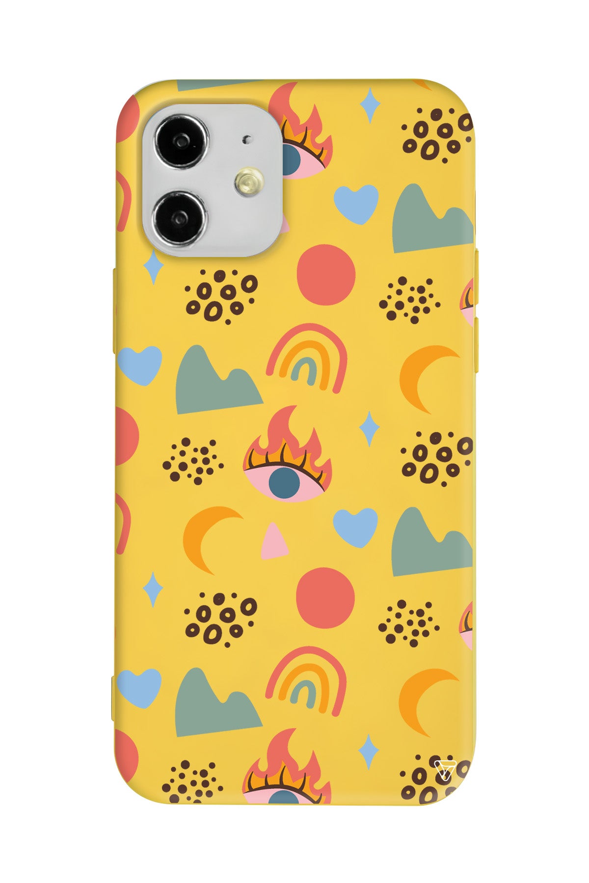 Eyes Moon Lansman Model İçi Kadife Silikon Telefon Kılıfı